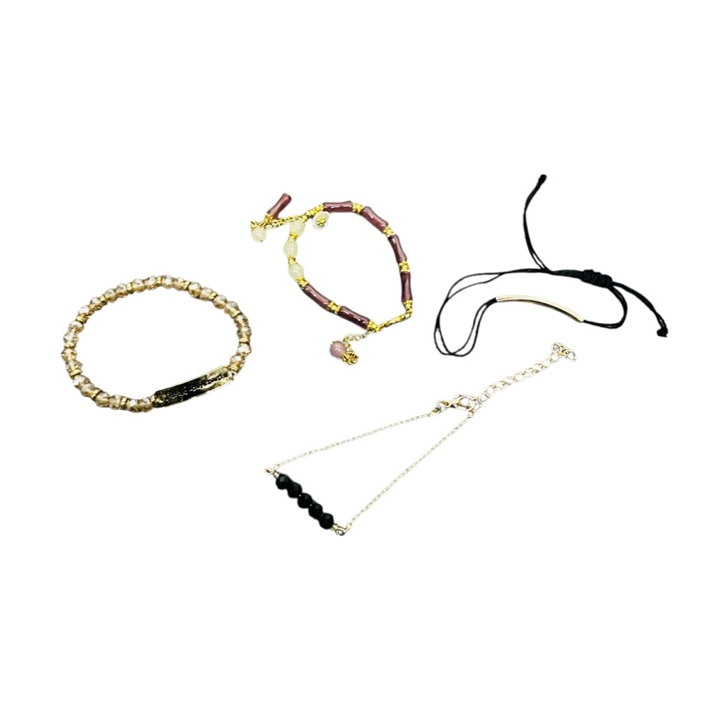 Set of Four Stylish Bracelets
